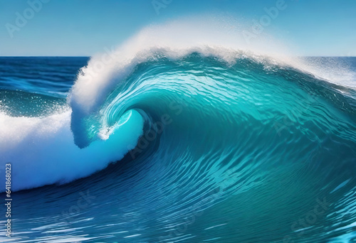 Blue ocean wave background  © MINIMAL ART