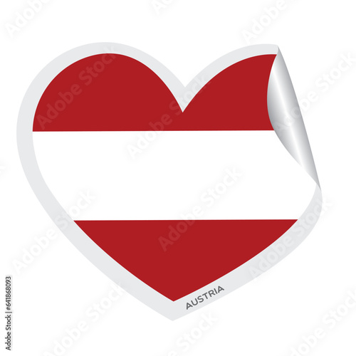 Free Download Isolated heart shape with the flag of Austria Vector - GFXLoad