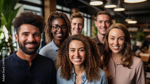 portrait of a technology developer team in happy workplace 