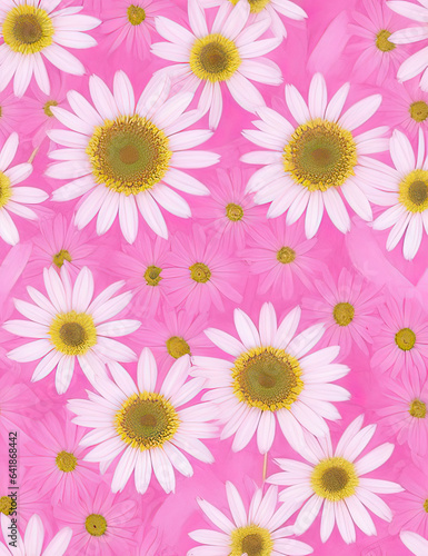 Seamless pattern with daisies, endless photos