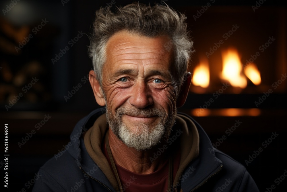 Portrait of a man resting on a holiday vacation, with selective focus Portrait of a man resting on a holiday vacation, with selective focus