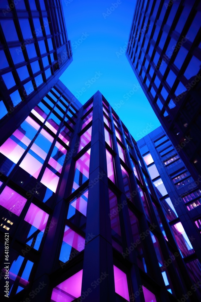 Reflective skyscrapers. Generative AI Reflective skyscrapers. Generative AI