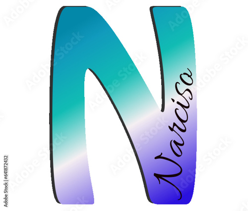 Narciso - ideal for websites, emails, presentations, greetings, banners, cards, books, t-shirt, sweatshirt, prints, mug, Sublimation, Cricut

