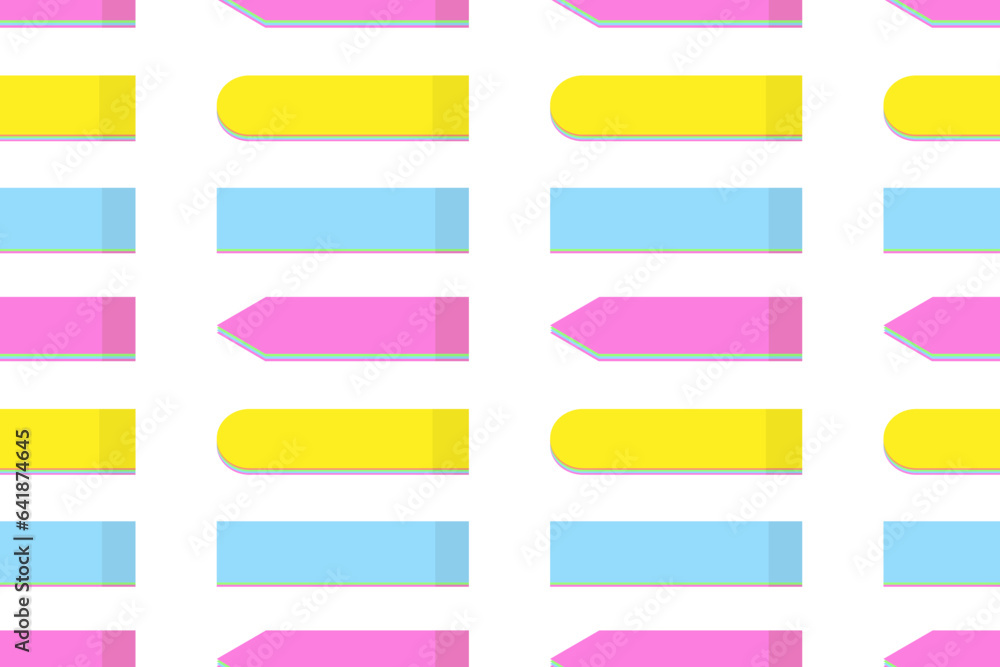 Endless pattern of colorful office paper note stickers in trendy bright hues of various shapes. EPS Endless pattern of colorful office paper note stickers in trendy bright hues of various shapes. EPS