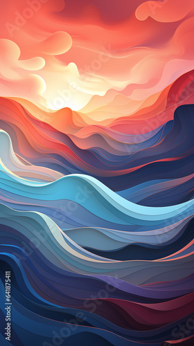 abstract background with waves