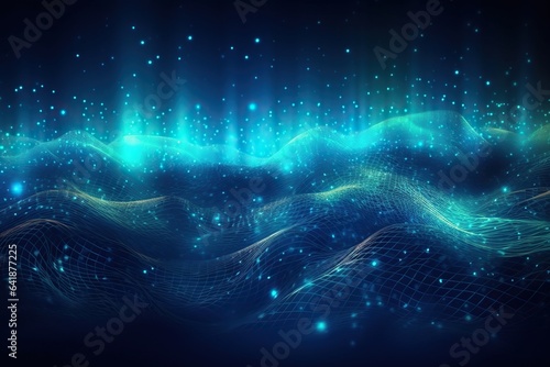 blue abstract waves background , concept of Fluidity
