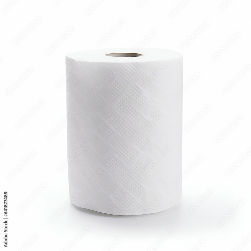 Toilet Paper Roll Isolated on White Background. Generative ai Toilet Paper Roll Isolated on White Background. Generative ai