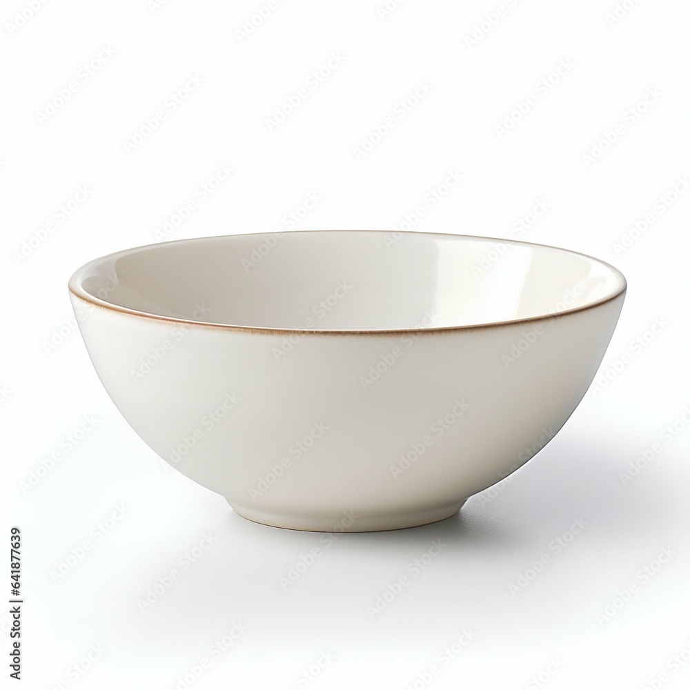 Ceramic Bowl Isolated on White Background. Generative ai Ceramic Bowl Isolated on White Background. Generative ai