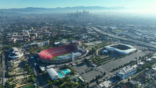 LA Memorial Coliseum and Downtown Los Angeles 01