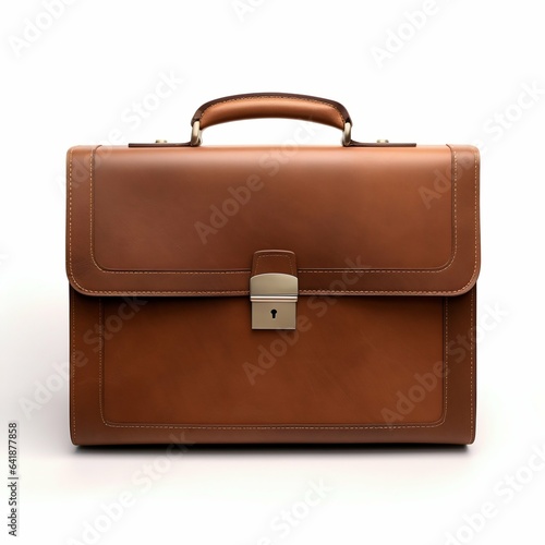 Briefcase Isolated on White Background. Generative ai
