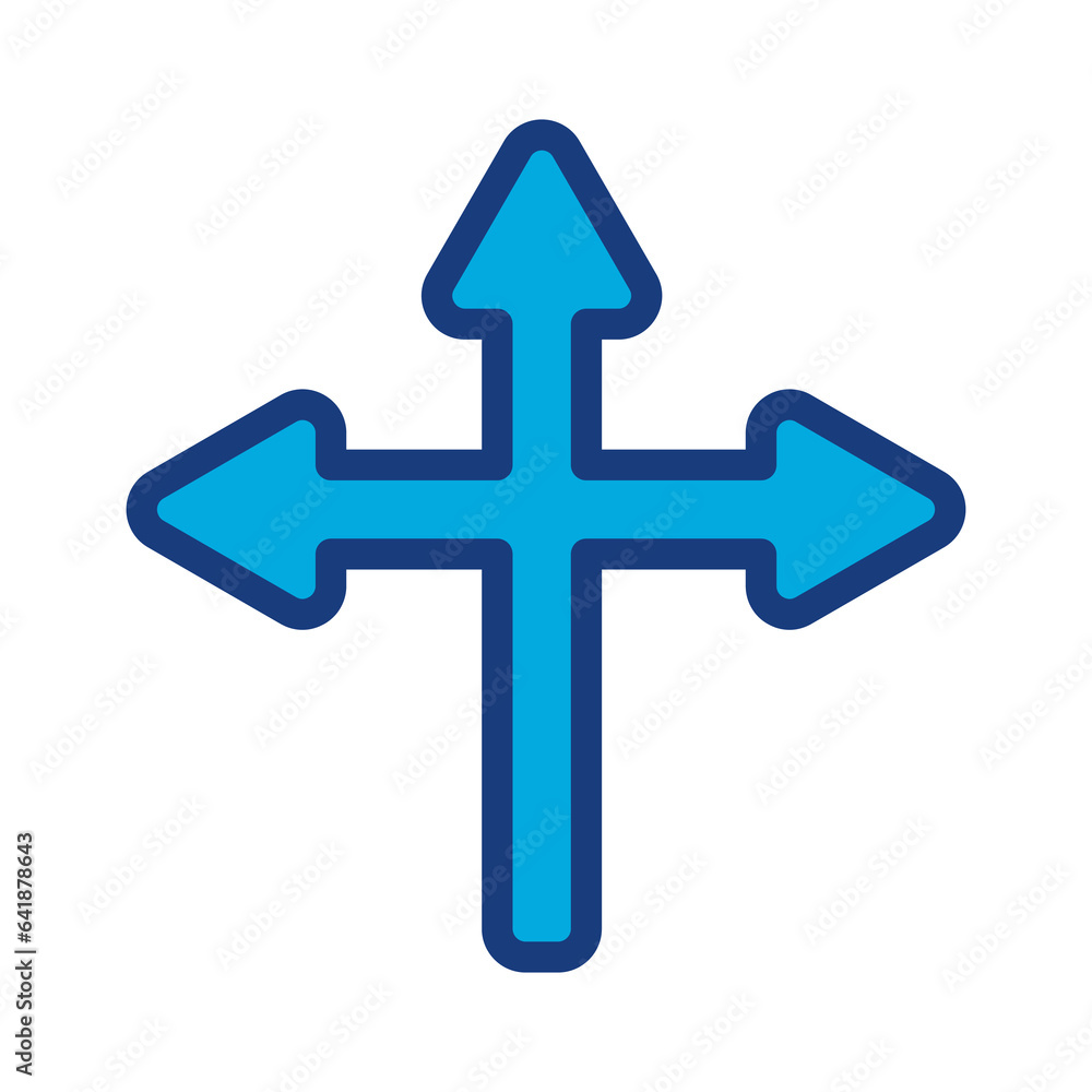 Three way arrow, junction direction sign simple vector for app advertising web banner button ui ux interface element isolated on white background
Three way arrow, junction direction sign simple vector for app advertising web banner button ui ux interface element isolated on white background