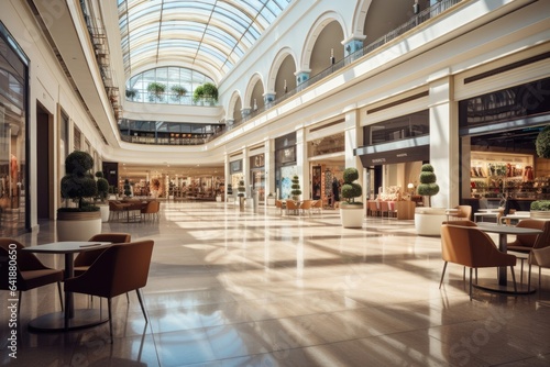 the mall has high ceilings Generative AI