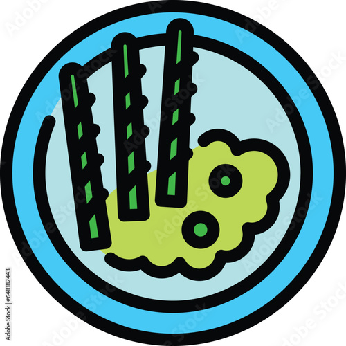 Soy food breakfast icon outline vector. Soybean milk. Oil plant color flat