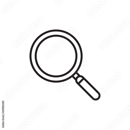 Magnifying icon. Magnify glass. Research, find icon vector. Lens, look magnifier. Search symbol illustration