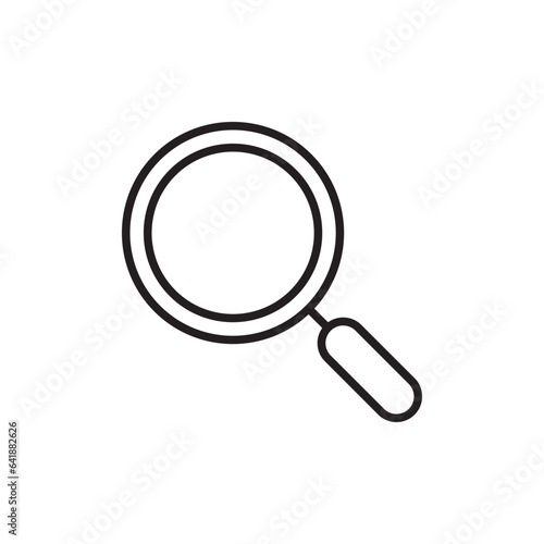 Magnifying icon. Magnify glass. Research, find icon vector. Lens, look magnifier. Search symbol illustration