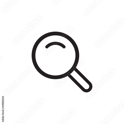 Magnifying icon. Magnify glass. Research, find icon vector. Lens, look magnifier. Search symbol illustration