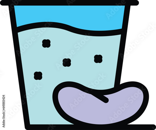 Soybean drink icon outline vector. Soy food. Soya milk color flat
