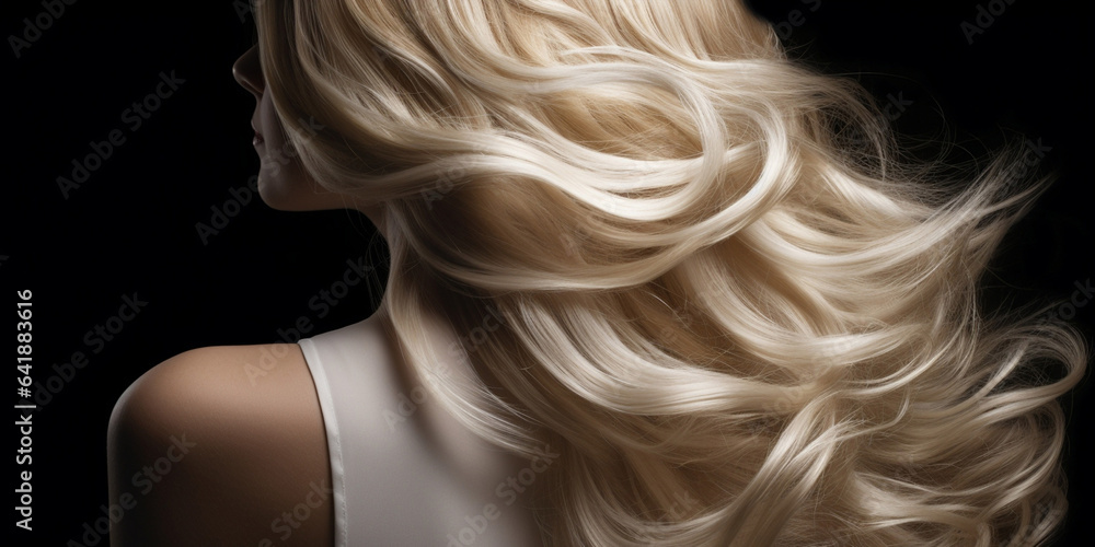 Woman long styling elegance hair female model hairstyle blond luxury beauty fashion healthy shiny background Woman long styling elegance hair female model hairstyle blond luxury beauty fashion healthy shiny background