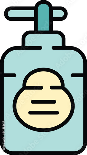 Dispenser olive oil icon outline vector. Bottle food. Virgin extra color flat