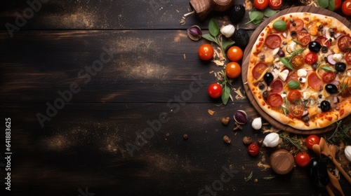 stylish advertising background picture for a pizzeria - stock concepts
