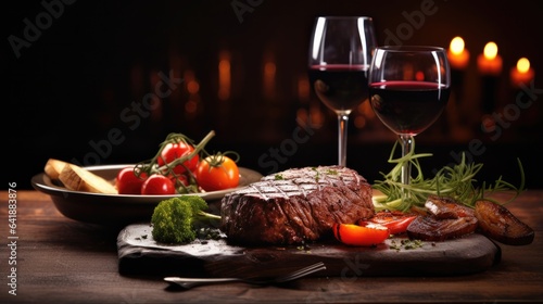 stylish advertising background for a steakhouse - stock concepts photo