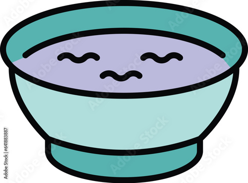 Olives soup icon outline vector. Oil food. Virgin extra color flat