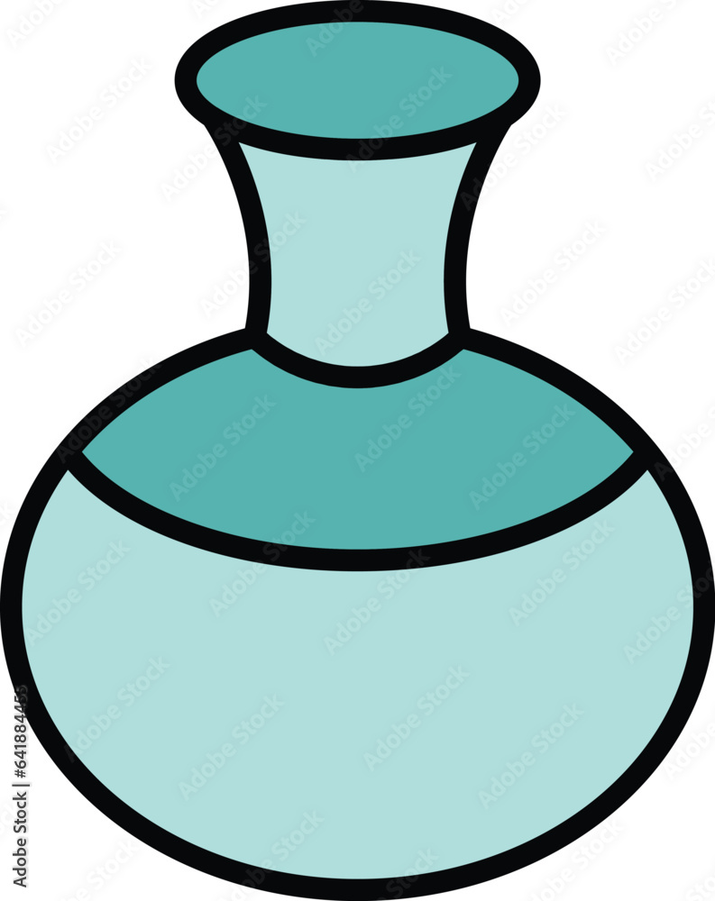 Olive oil jar icon outline vector. Label design. Food plant color flat Olive oil jar icon outline vector. Label design. Food plant color flat