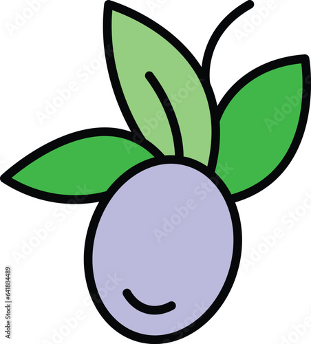 Vegetable olive icon outline vector. Oil bottle. Food virgin color flat