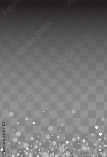 White Snow Vector Transparent Background.