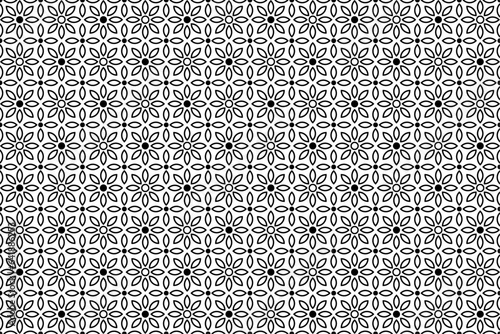 Free vector modern floral background with simple shapes pattern design