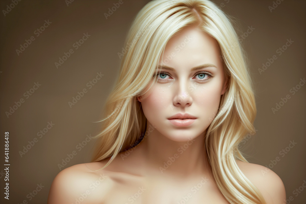 Photo portrait of a sad beautiful blonde Photo portrait of a sad beautiful blonde
