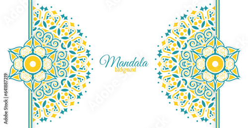 Colorful mandala pattern banner concept