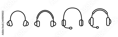 Headphone icon vector. headphones earphones icon. headset