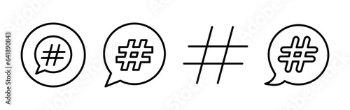 Hashtag icon vector. hashtag simbols