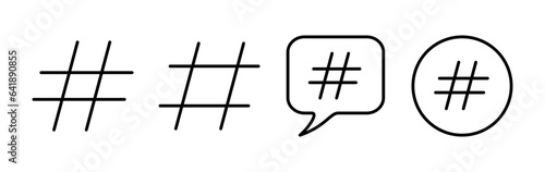 Hashtag icon vector. hashtag simbols