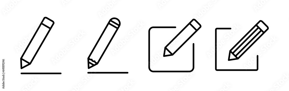 Edit icon vector. edit document sign and symbol. pencil Edit icon vector. edit document sign and symbol. pencil