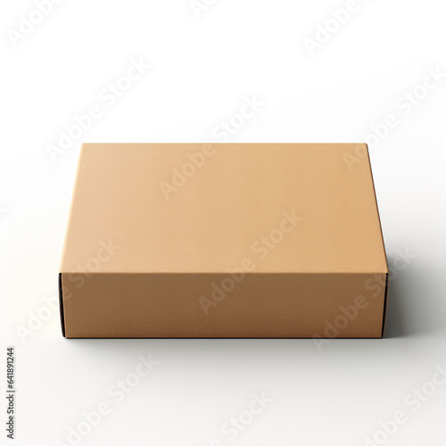cardboard box isolated on white © A