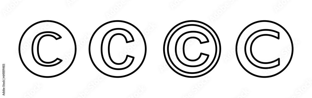 Copyright icon vector. copyright symbol Copyright icon vector. copyright symbol