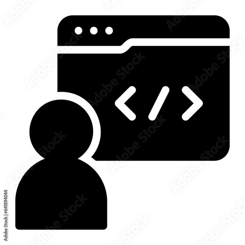programmer glyph icon