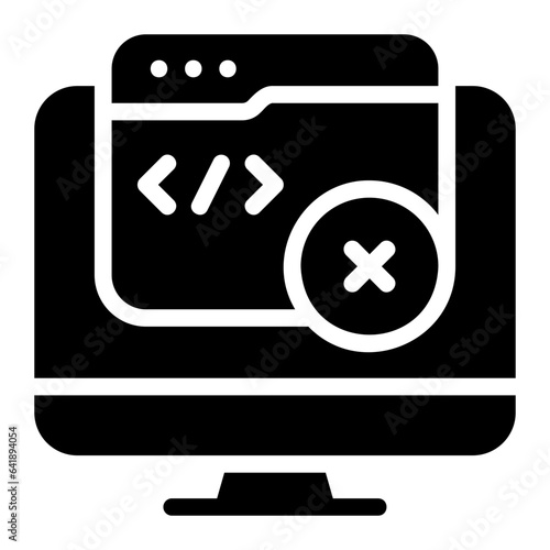 coding glyph icon
