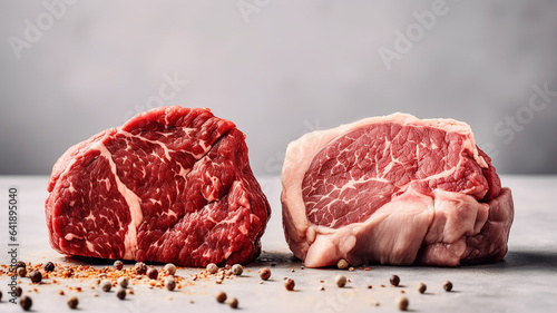 肉・ステーキ肉の断面
 photo