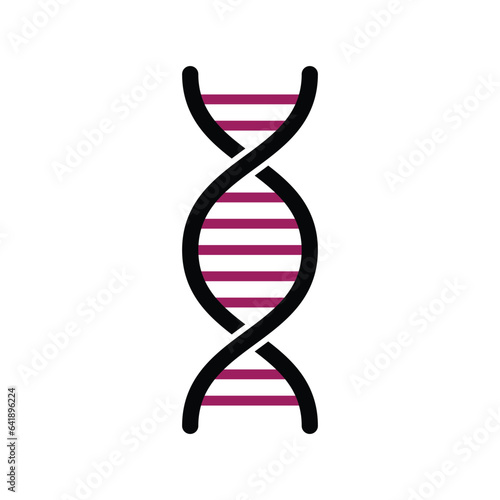 DNA spiral double helix icon isolated on white background. Vector illustration