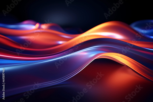 3D Render Abstract Futuristic Background with Blur