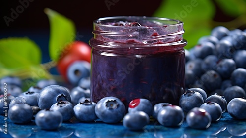 Close-Up Delight: Fresh Blueberry Jam