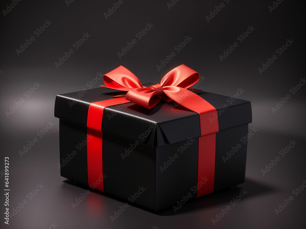 Obraz premium Black gift box