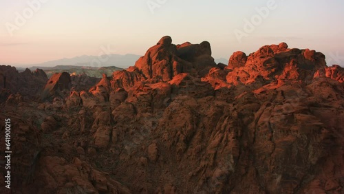 Aerial view of Valley of Fire State Park in Nevada