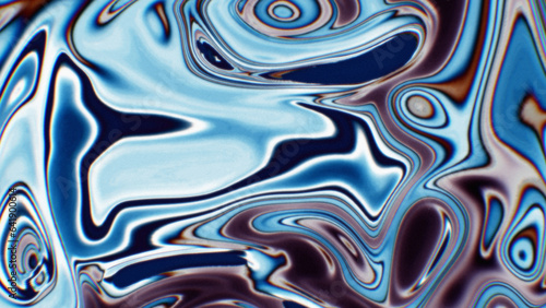 Fototapeta Naklejka Na Ścianę i Meble -  liquid abstract wave blue background with noise, grain, holograpic, blurred texture