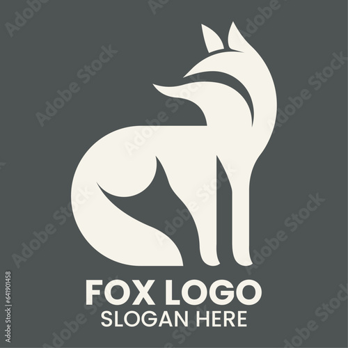 Minimalist fox logo