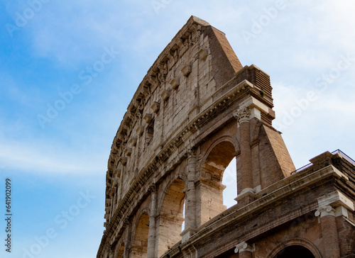 Photography details of the colosseo colosseum