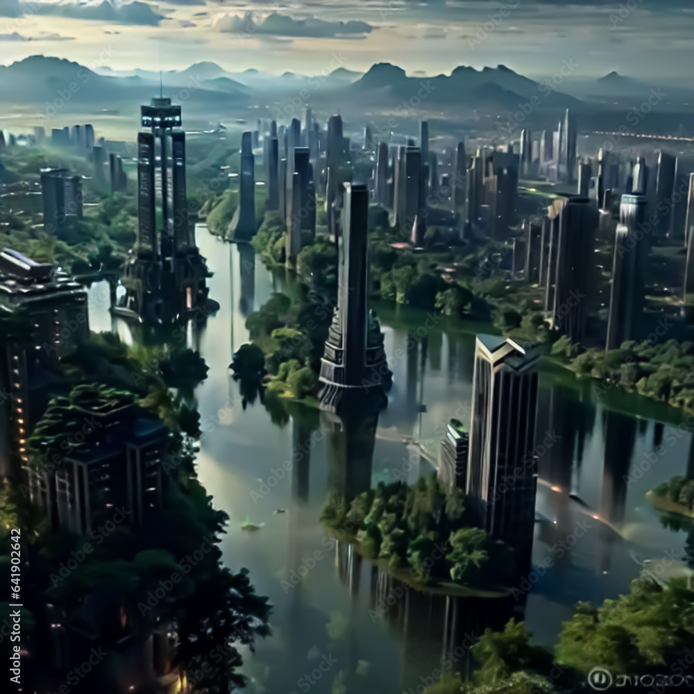 Naklejka premium country skyline